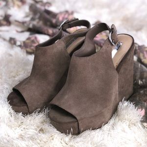 BCBGeneration Camel Suede "Fader" Platforms